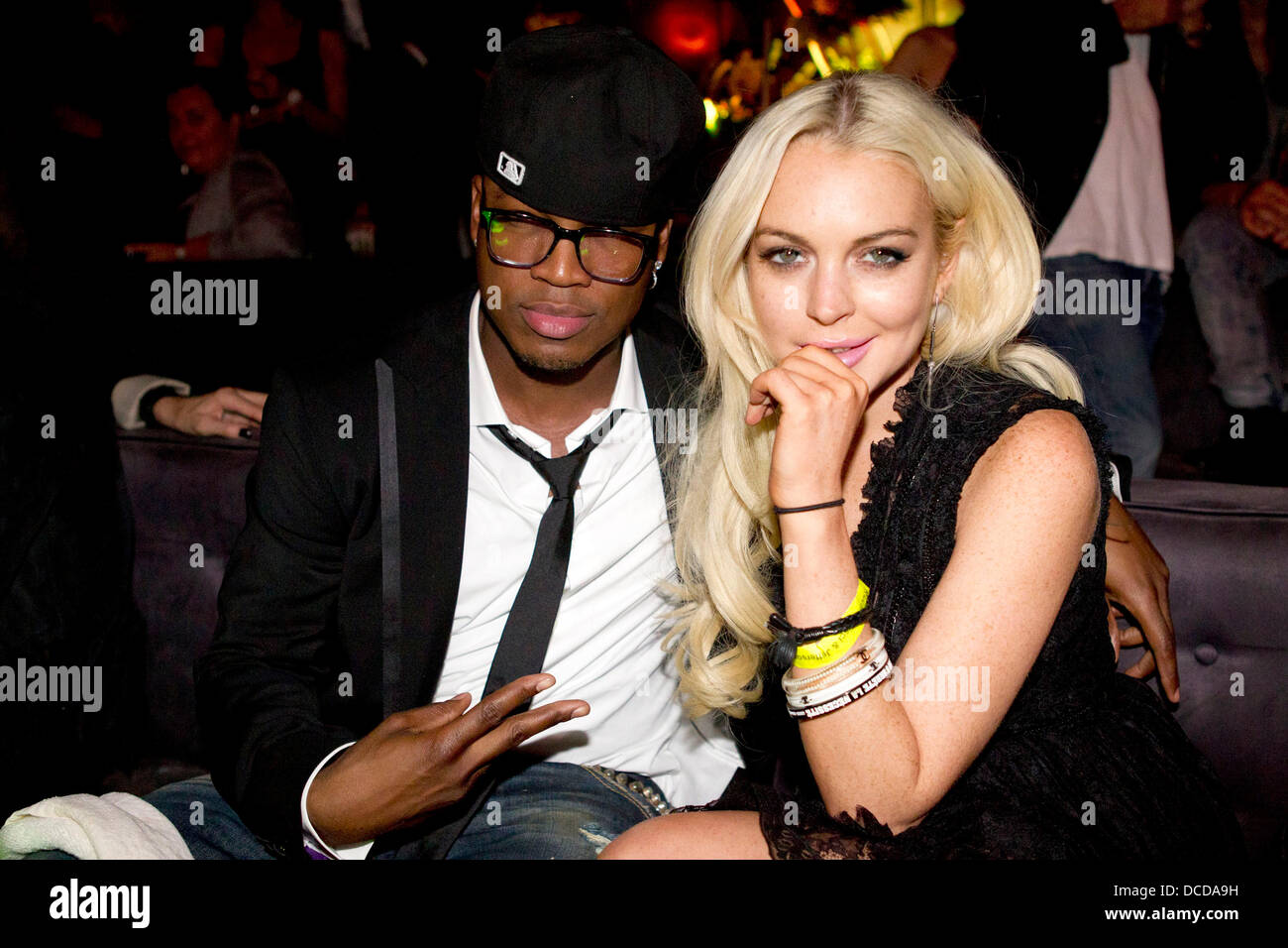 Ne Yo And Lindsay Lohan Paris Fashion Week Spring Summer 12 Ready To Wear Givenchy After Party Paris France 02 10 11 Stock Photo Alamy