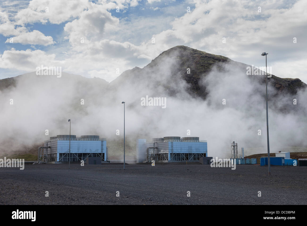 The Hellisheidarvirkjun Geothermal Power Station in Southern Iceland Stock Photo