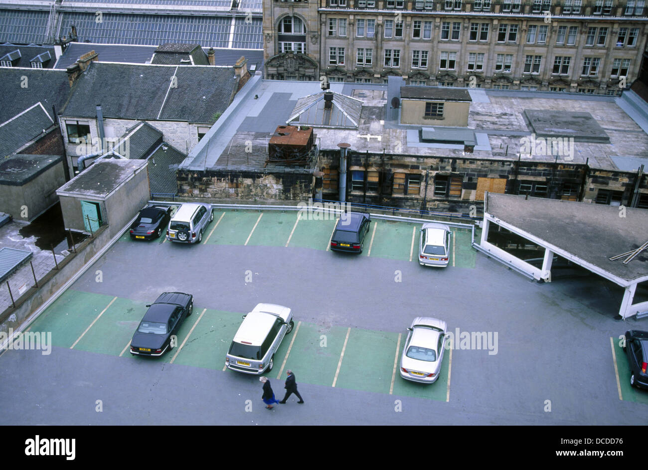 Parking Garage Glasgow Scotland Britain Uk Stock Photo