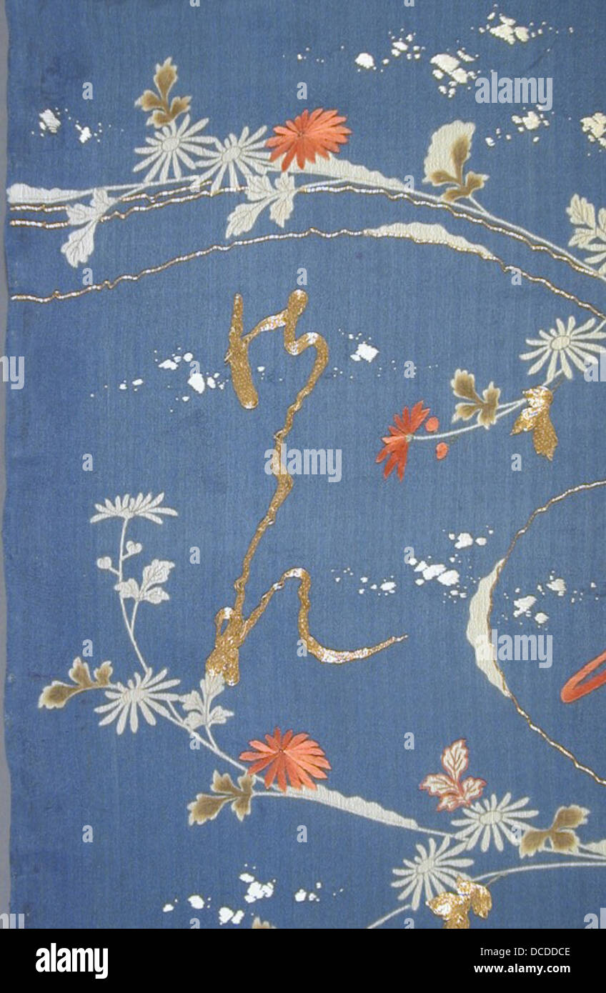 A fragment of a Kosode kimono featuring intricate designs of ...