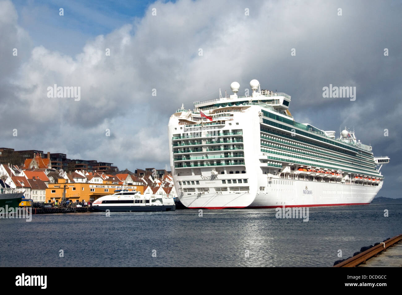grand liner Ventura docked up in the port of Stavanger Norway Stock Photo