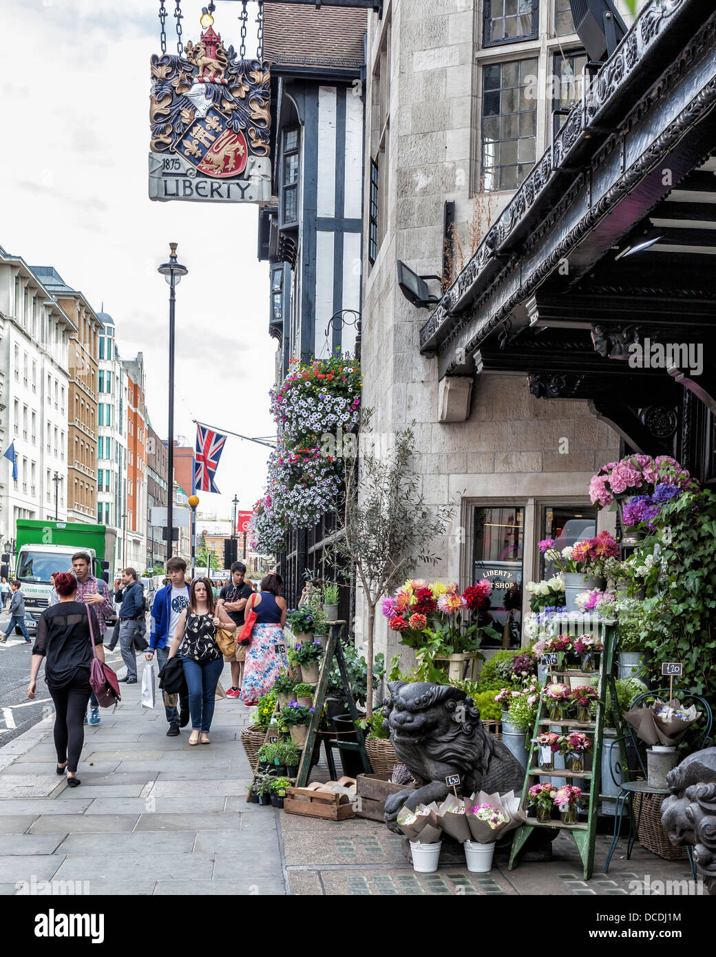 The flower shop of the Liberty Department Store, London Stock Photo Alamy