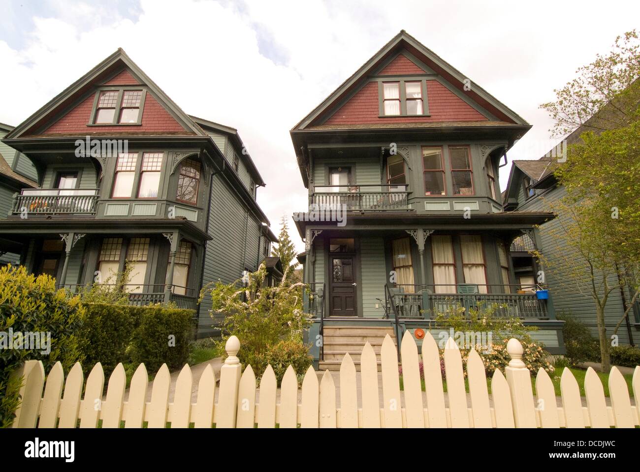 houses in the West End, Vancouver, BC, Canada Stock Photo Alamy