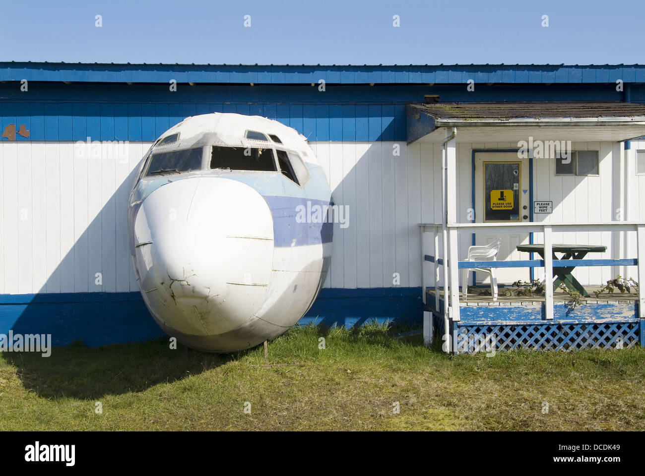 Plane nose in building Stock Photo Alamy