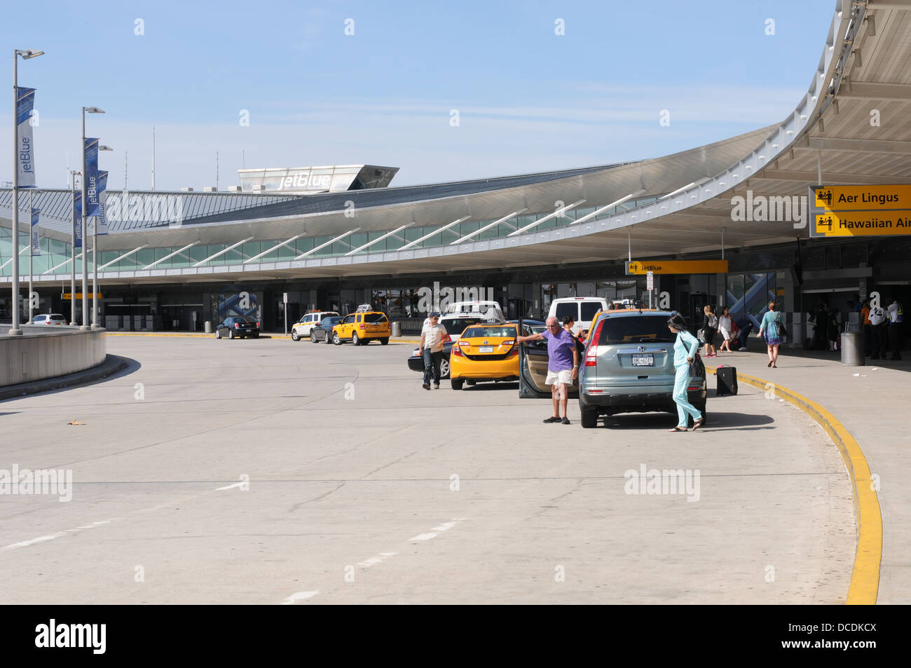 JFK airport departing flight Jet Blue terminal Stock Photo Alamy