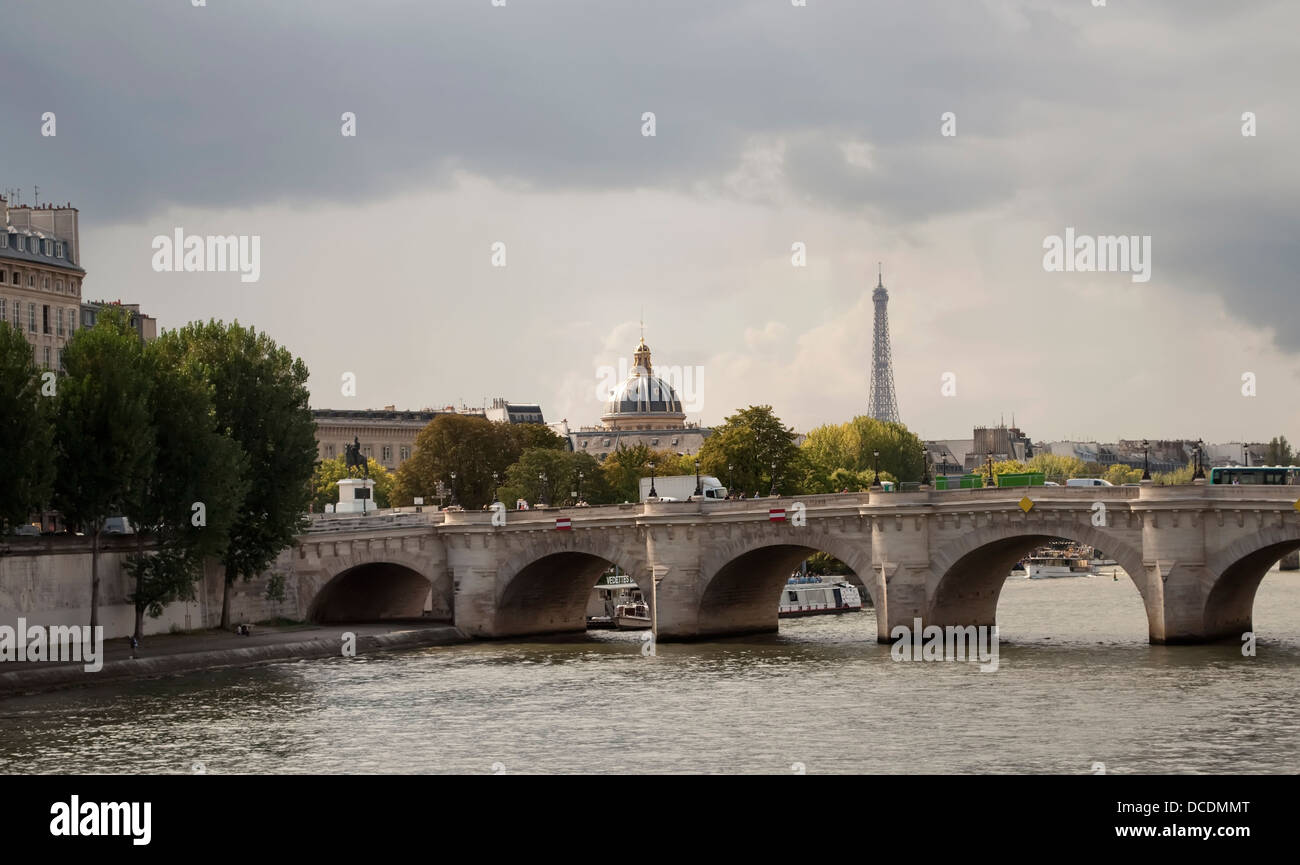 River Seine and Eiffel Tower Stock Photo - Alamy