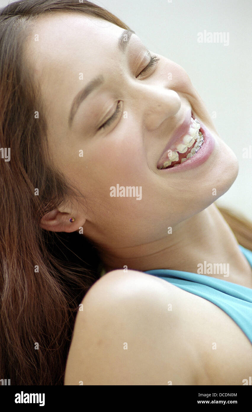 Young Girl With Braces High Resolution Stock Photography and Images Alamy