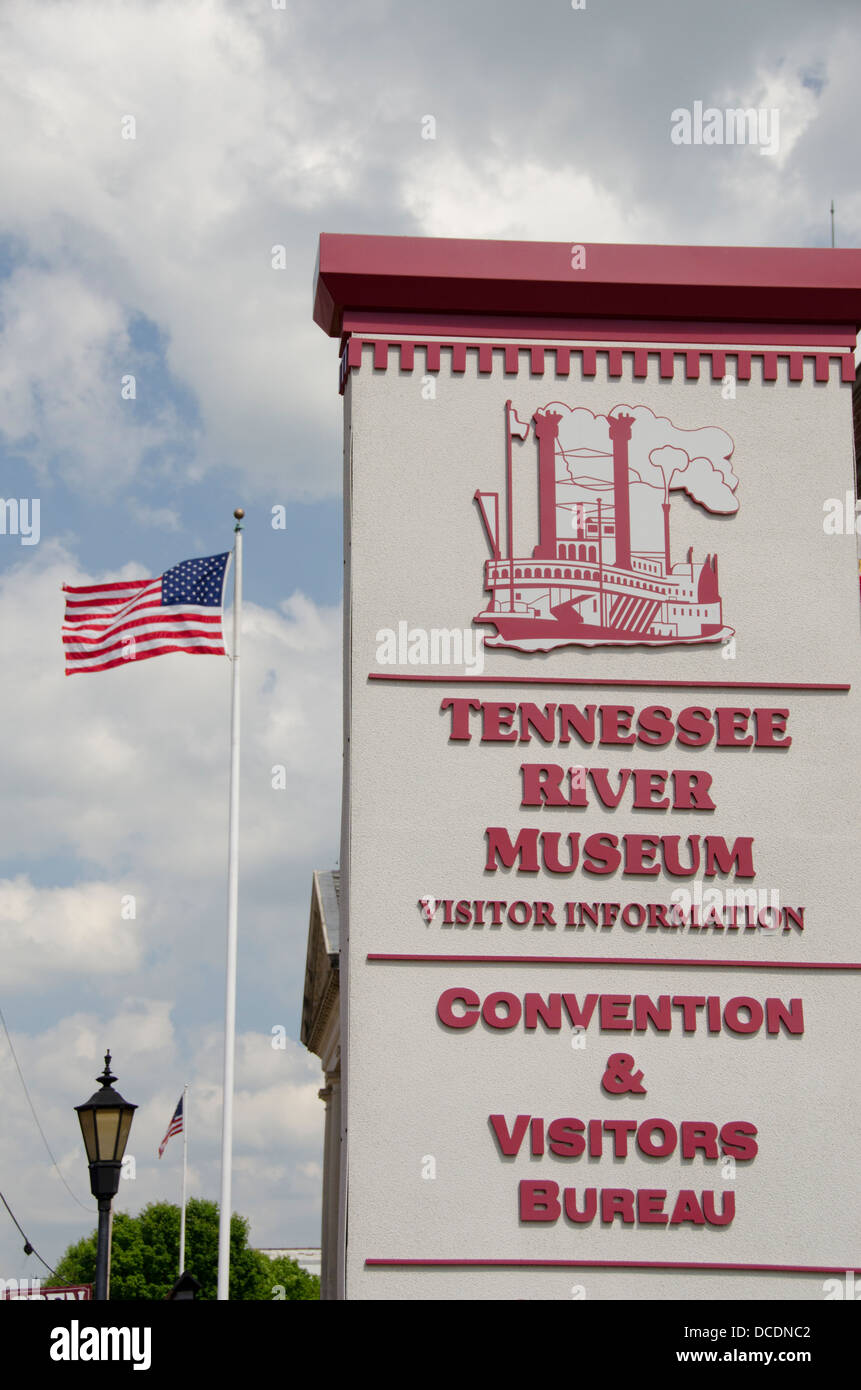 Tennessee, Hardin County, Savannah. Tennessee River Museum & Visitors Bureau. Stock Photo