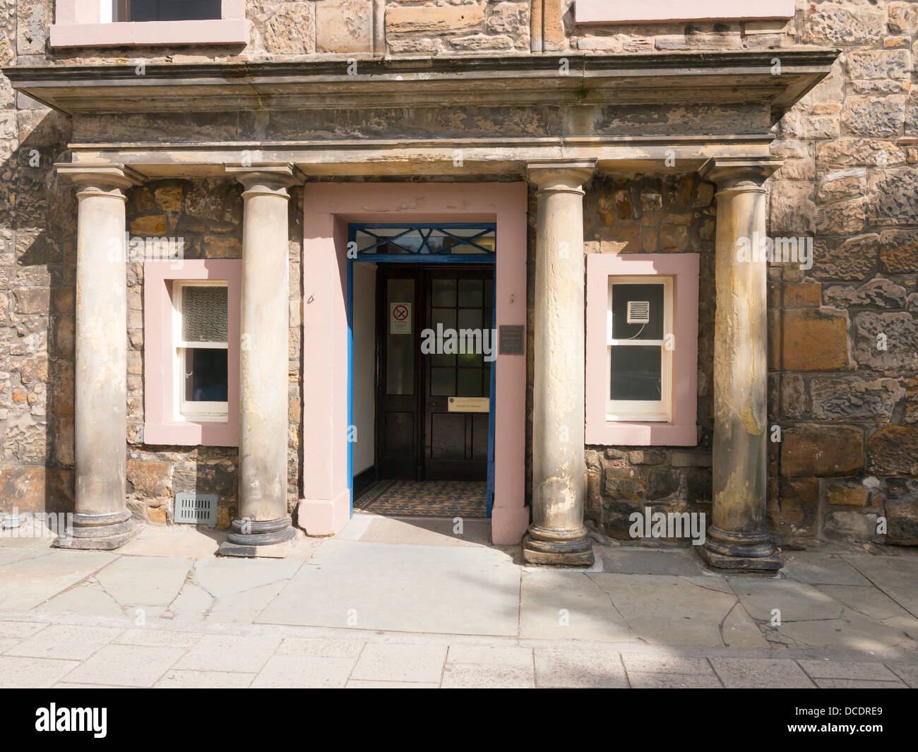 University of St Andrews entrance to the Department of Medieval History South Street Stock Photo