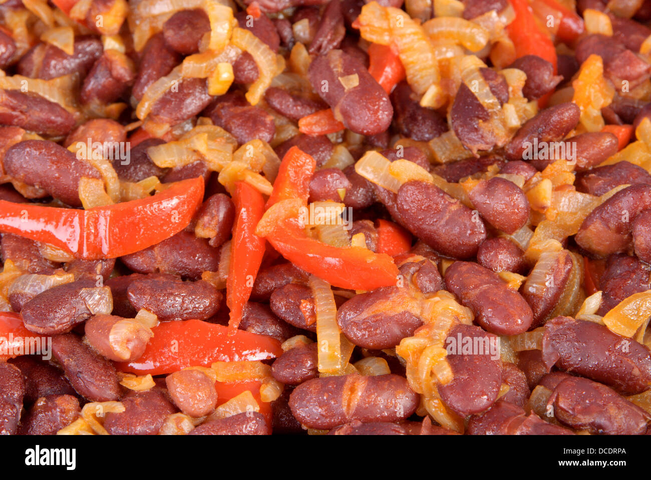 Cooked Chili ready to eat Stock Photo