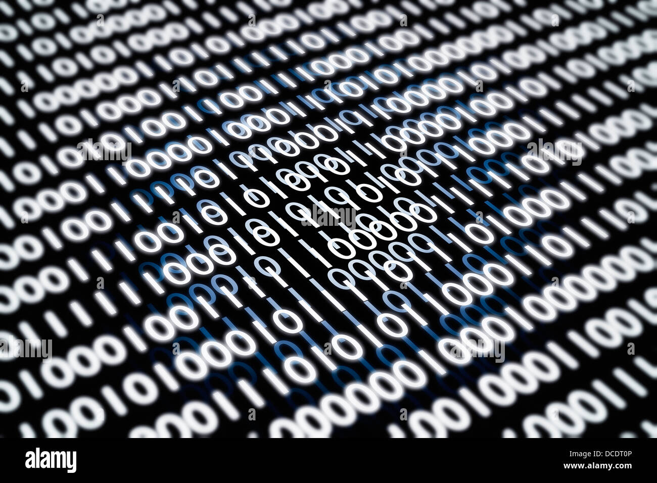 3D rendered illustration representing binary data, communications ...