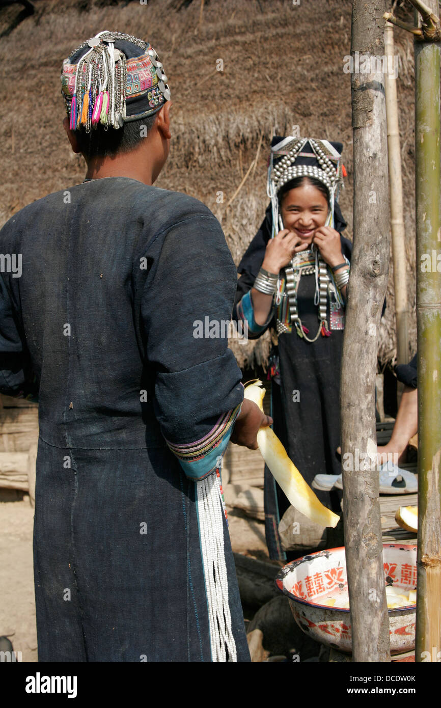Ethnic akha women in tribal hi-res stock photography and images - Alamy
