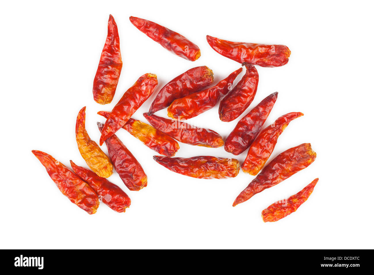 Dried red chili peppers from Vietnam Stock Photo