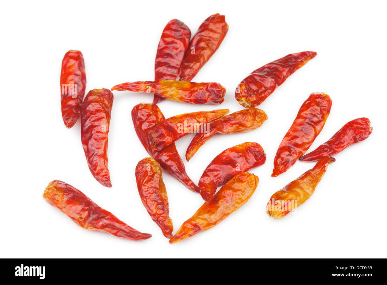 Dried red chili peppers from Vietnam Stock Photo