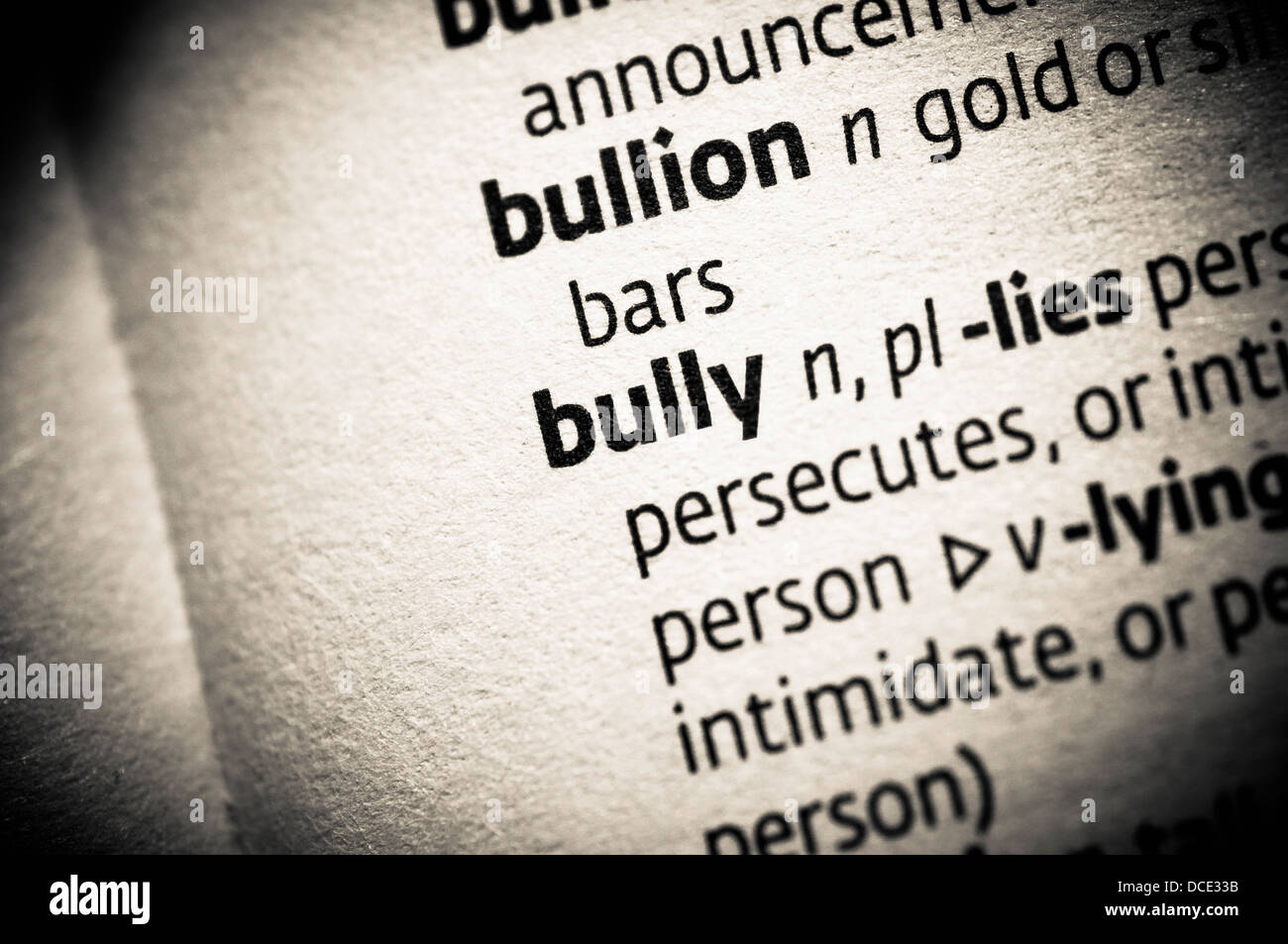 Bully bullied hires stock photography and