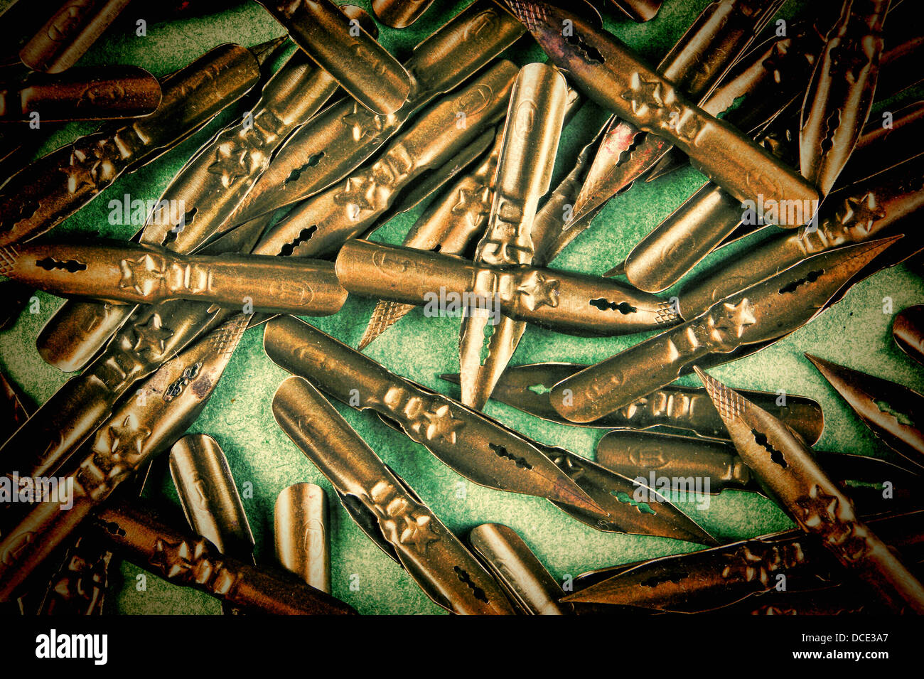pile of old ink pens Stock Photo Alamy