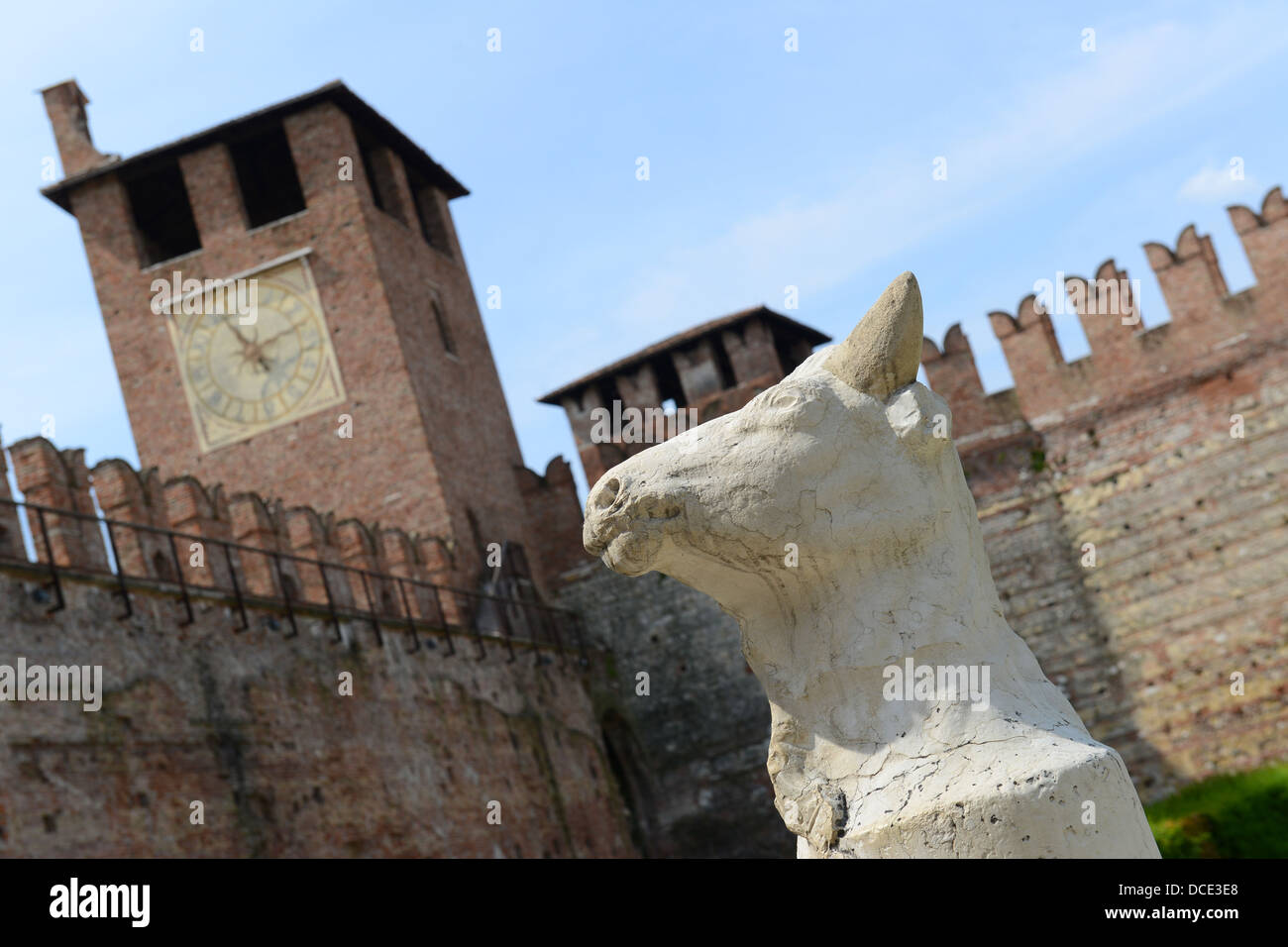 Verona Italy Castelvecchio castle Stock Photo