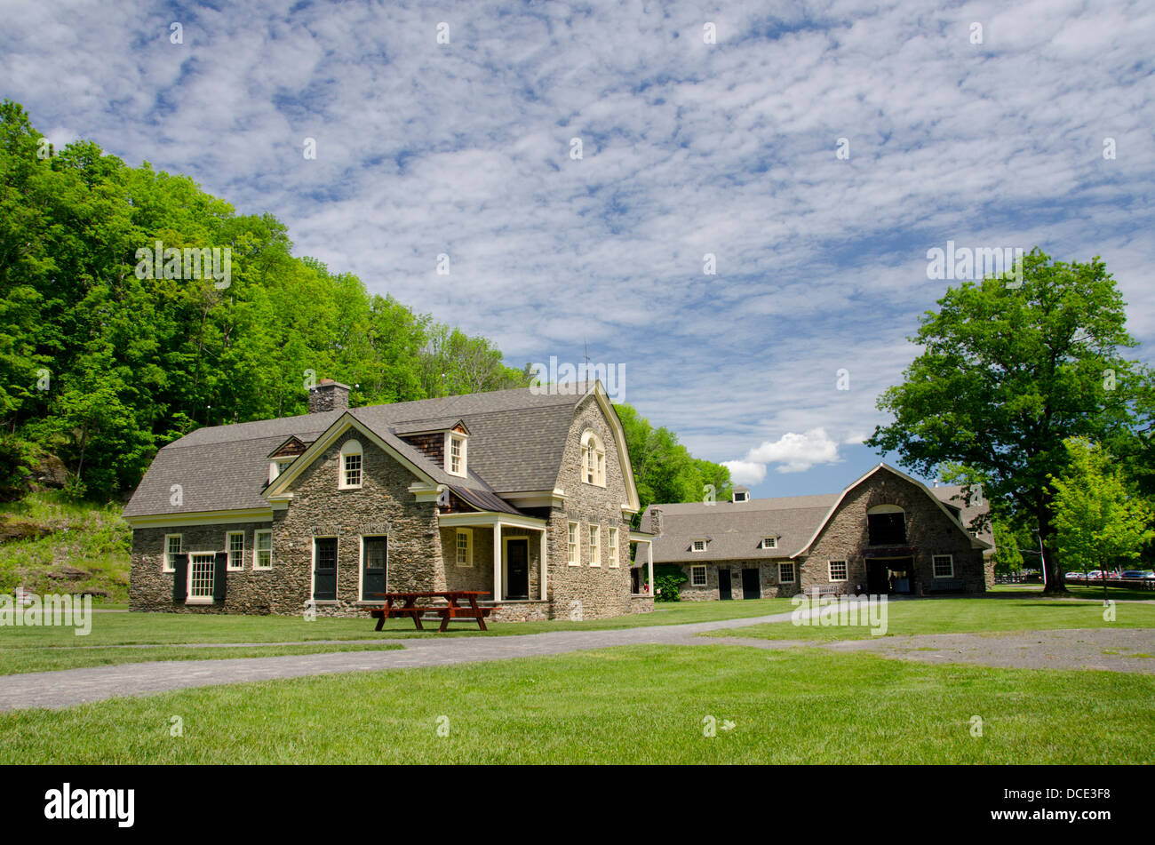 New York, Cooperstown, Farmers' Museum. Openair museum depicting the