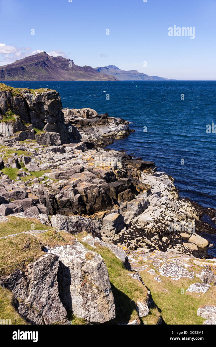 Trotternish Ridge and Sound of Raasay as seen from the An Aird