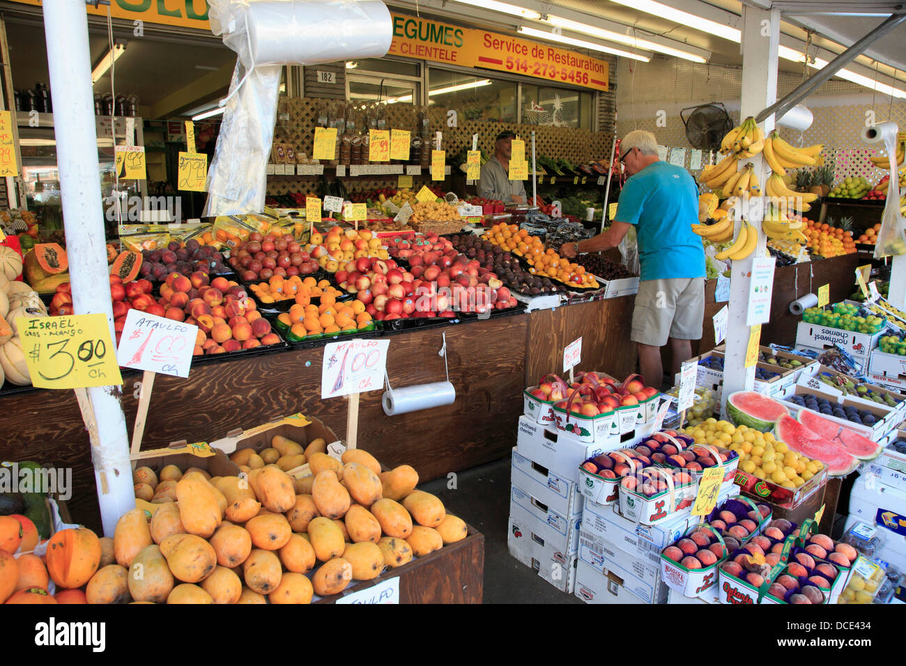 Canada, Quebec, Montreal, Jean-Talon Market, fruits, Stock Photo