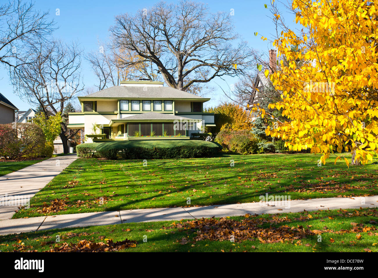 USA, Illinois, River Forest, Frank Lloyd Wright designed house of J