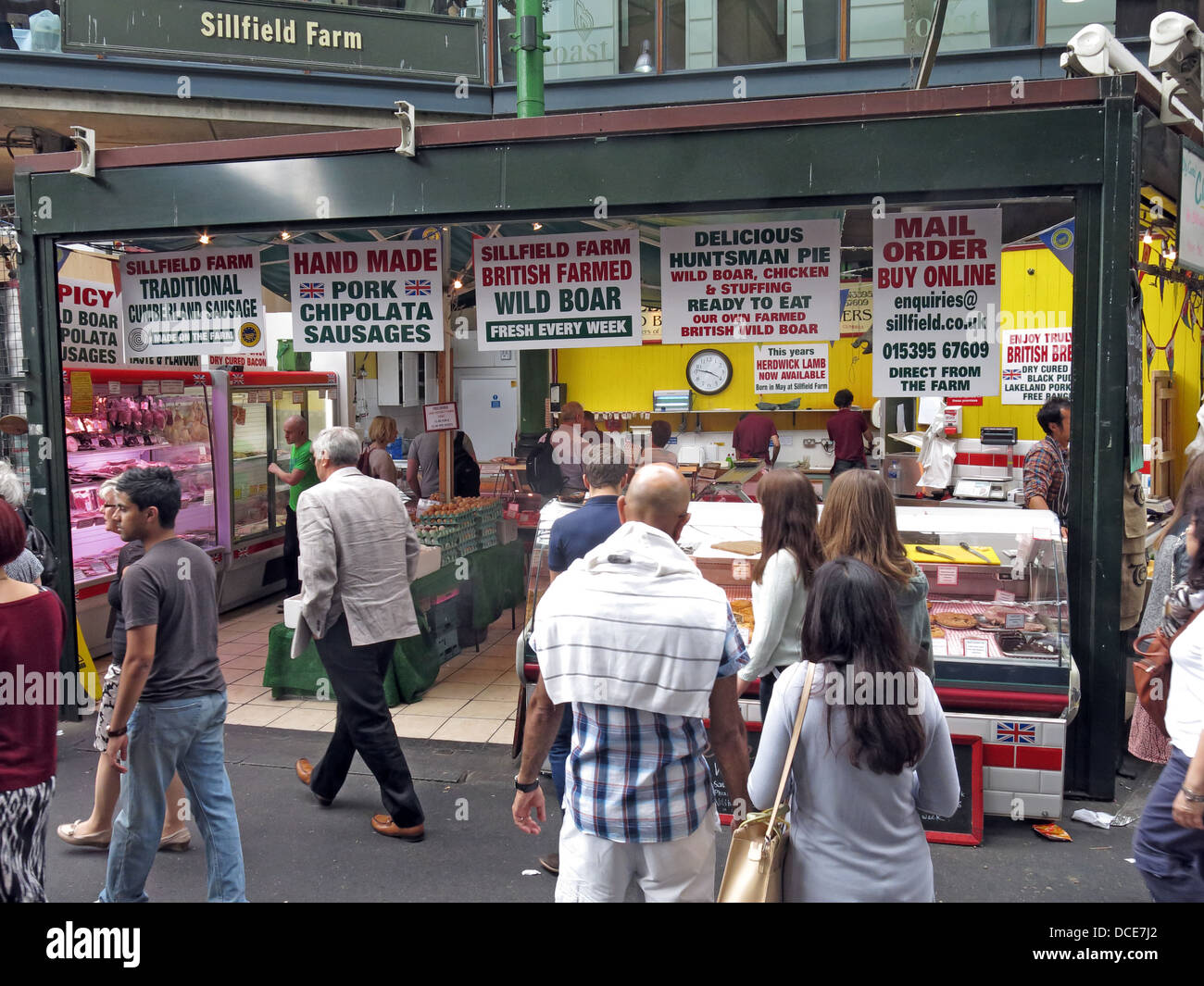 Sillfield Farm, Wild Boar Stall, Borough Market, Southwark, London, Stock Photo