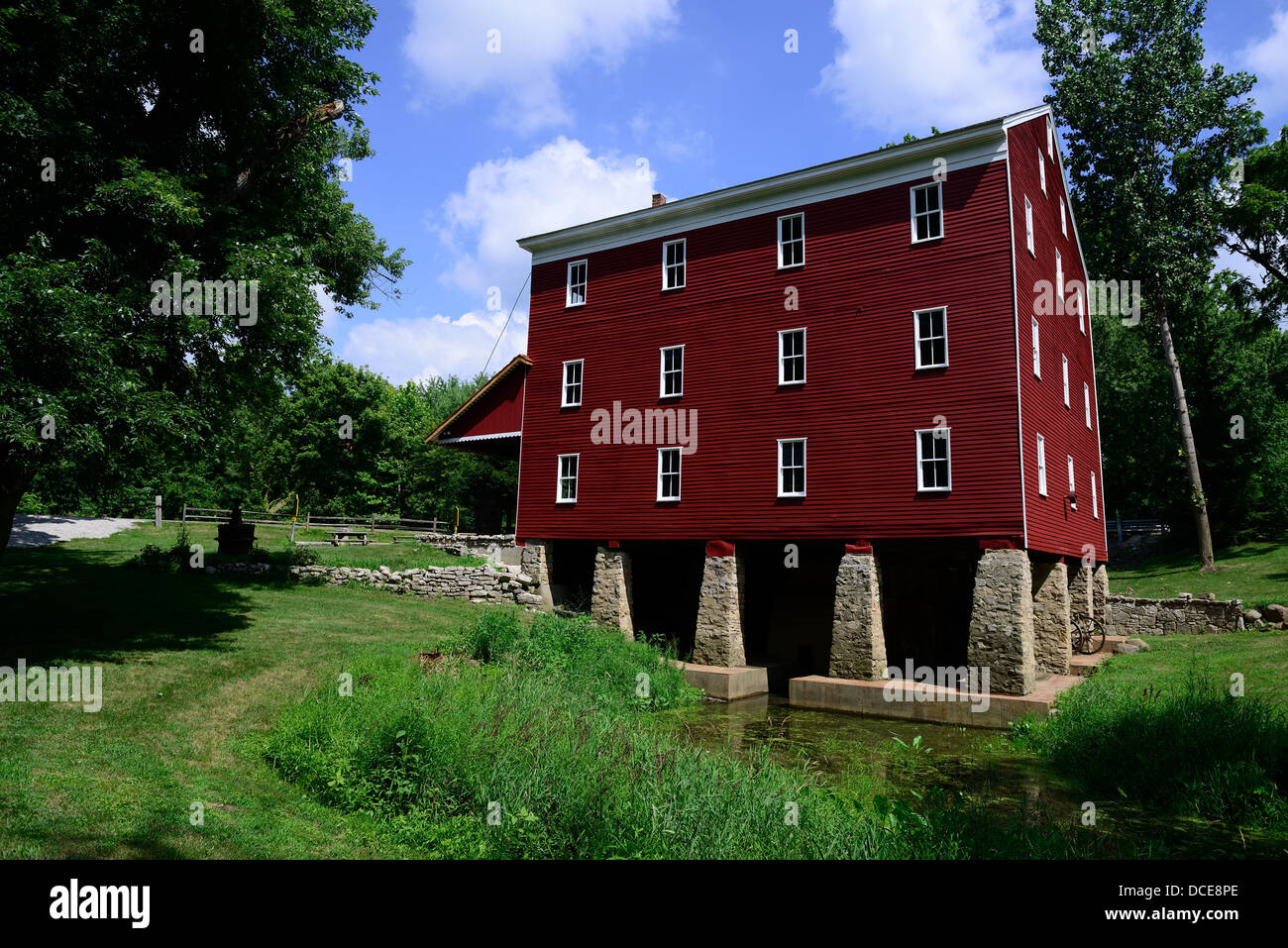Adams Mill, a historic flour mill in Central Indiana Stock Photo Alamy