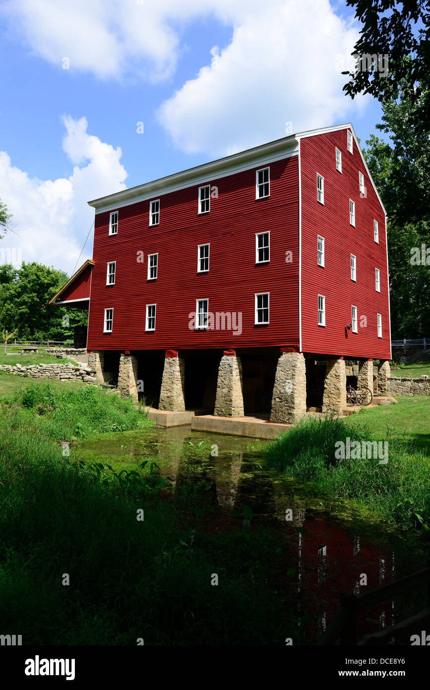 Adams Mill, a historic flour mill in Central Indiana Stock Photo Alamy
