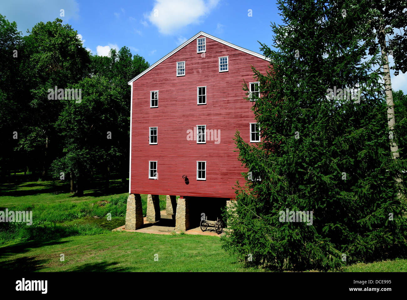 Adams Mill, a historic flour mill in Central Indiana Stock Photo Alamy