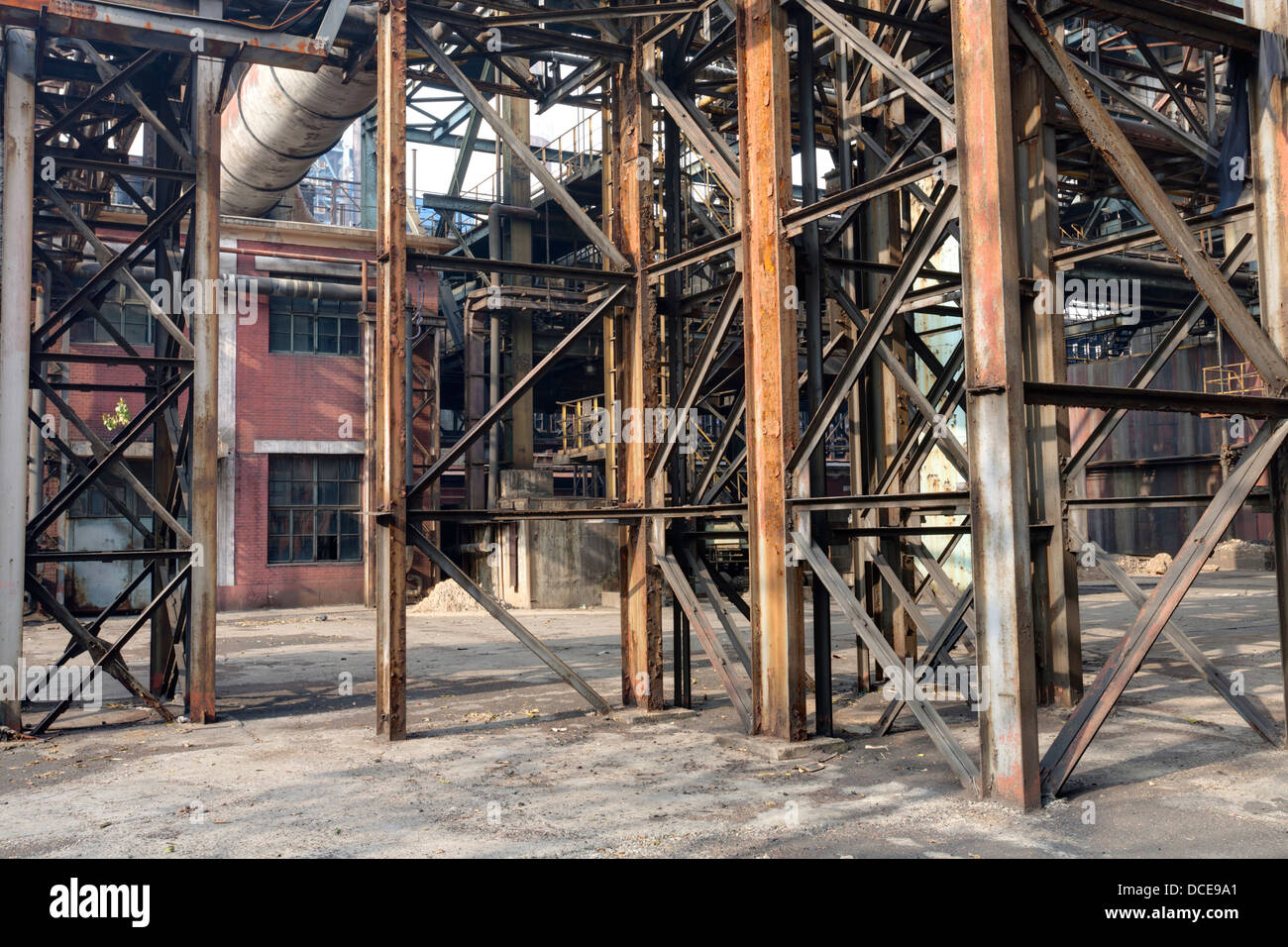 An old abandoned steel mill Stock Photo
