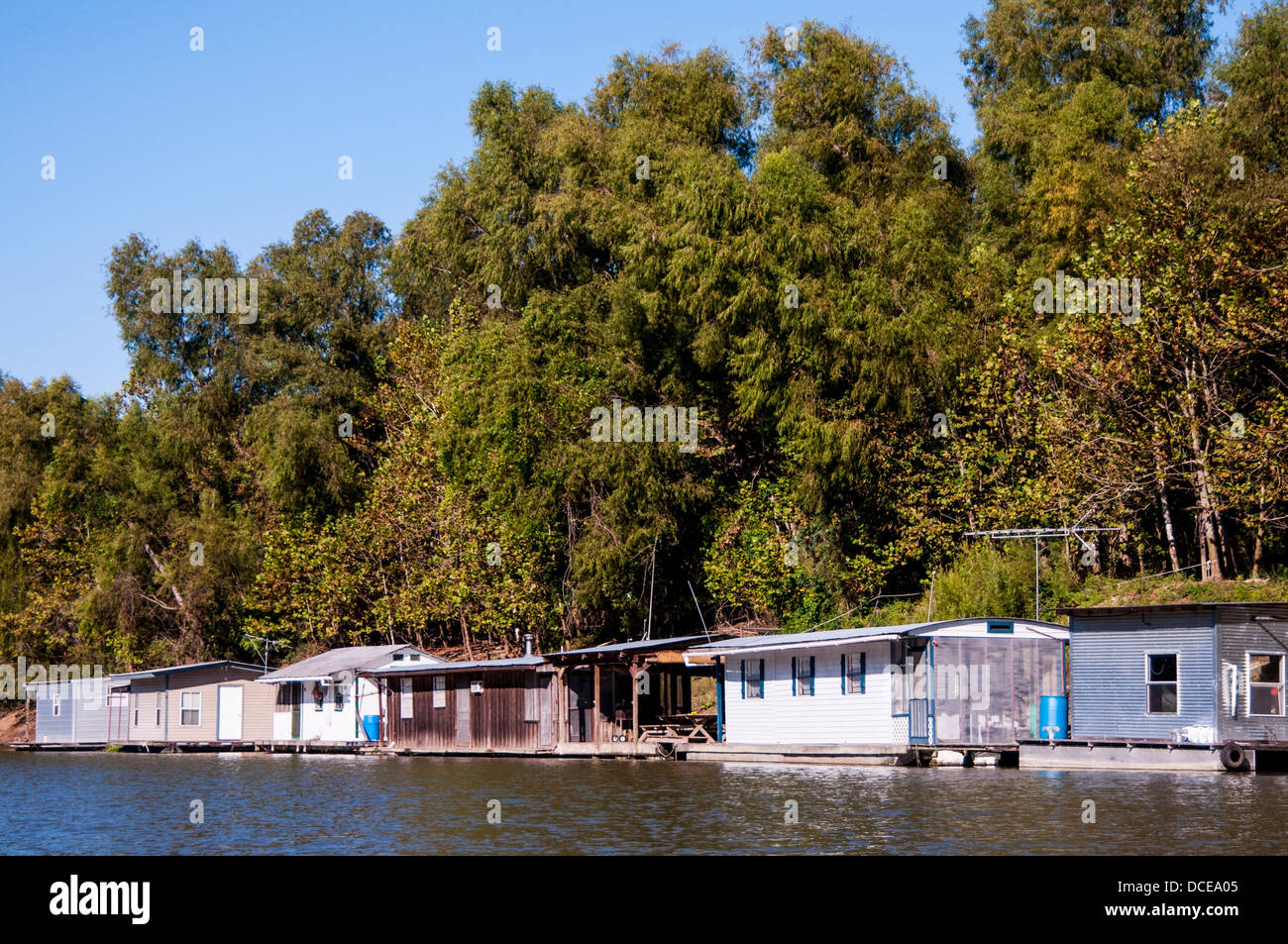 USA, Louisiana, Atchafalaya Basin, with C. C. Lockwood, houseboats on