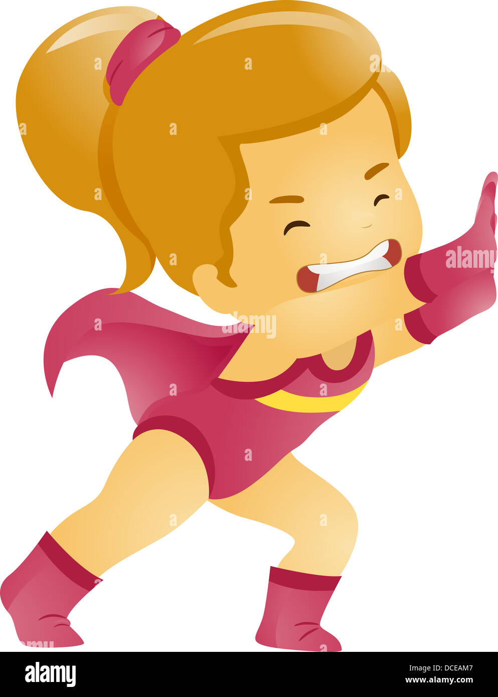 illustration-of-little-kid-girl-exerting-energy-on-pushing-something