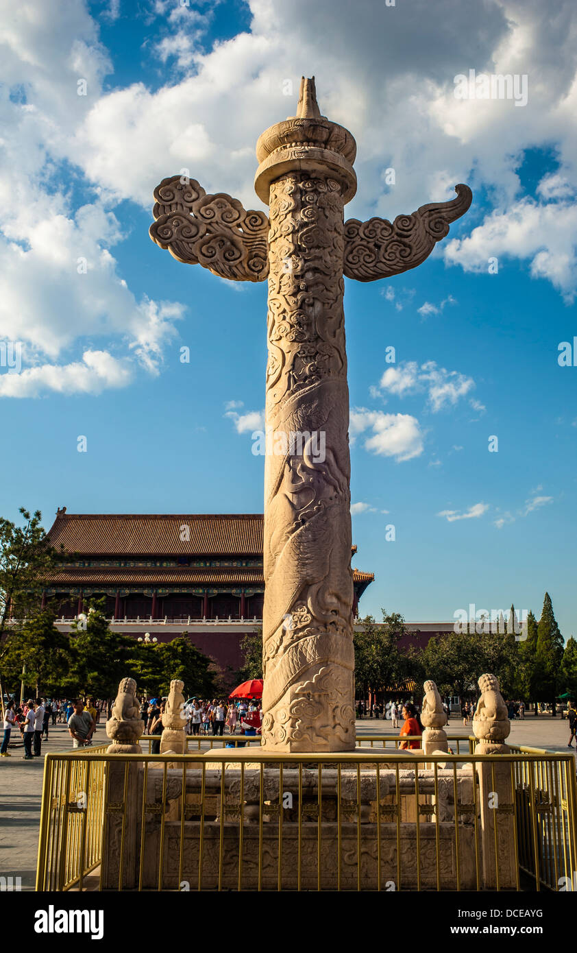 Ornamental column outside Forbidden City Stock Photo - Alamy
