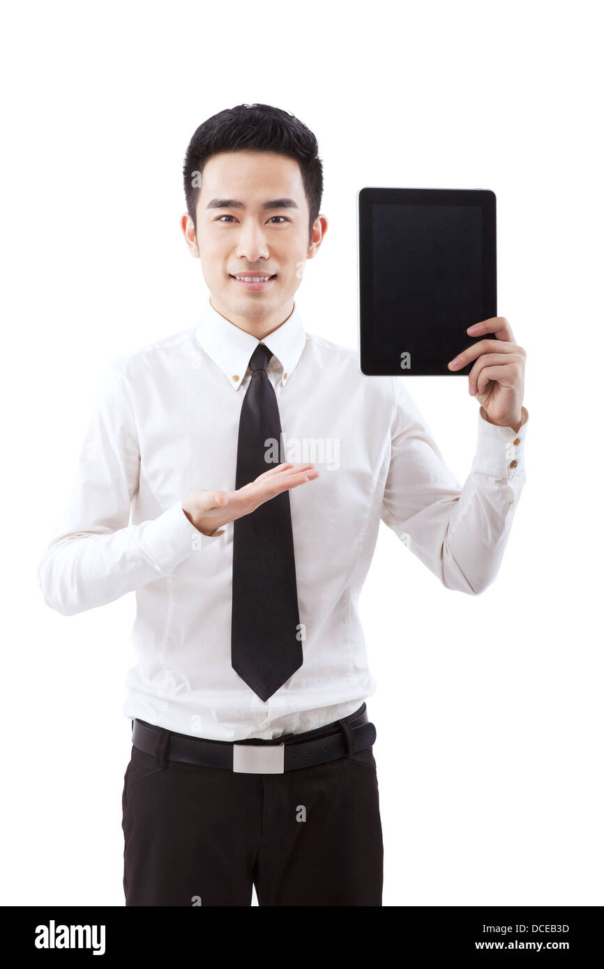 Business people using Ipad Stock Photo - Alamy