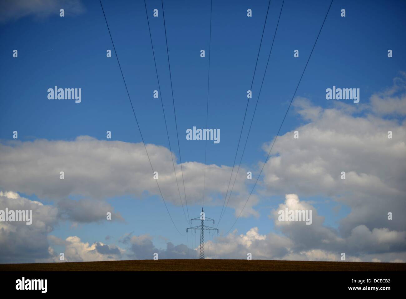 Electrical tower in Germany. Photo: Frank May Stock Photo