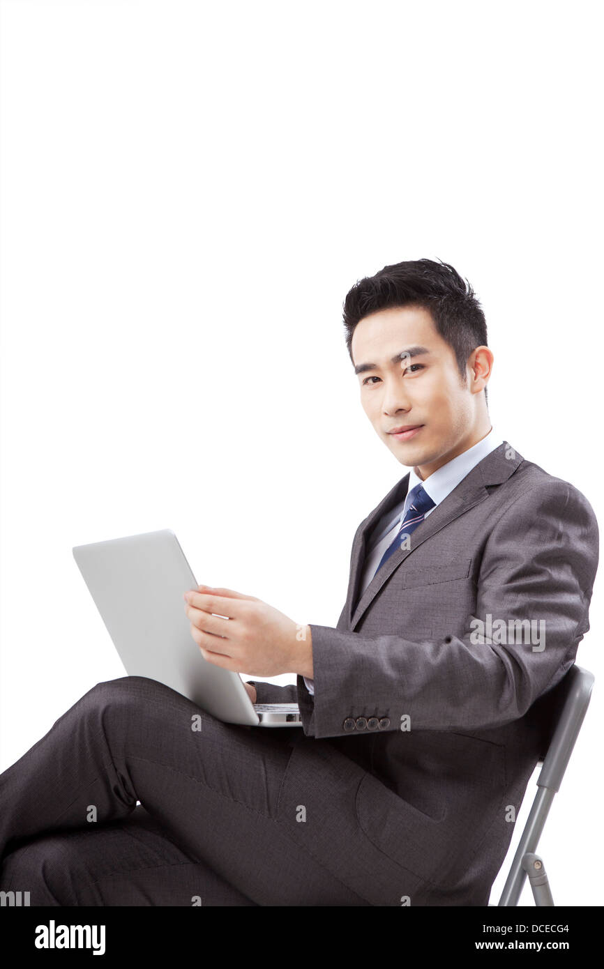 Business people using computer Stock Photo - Alamy