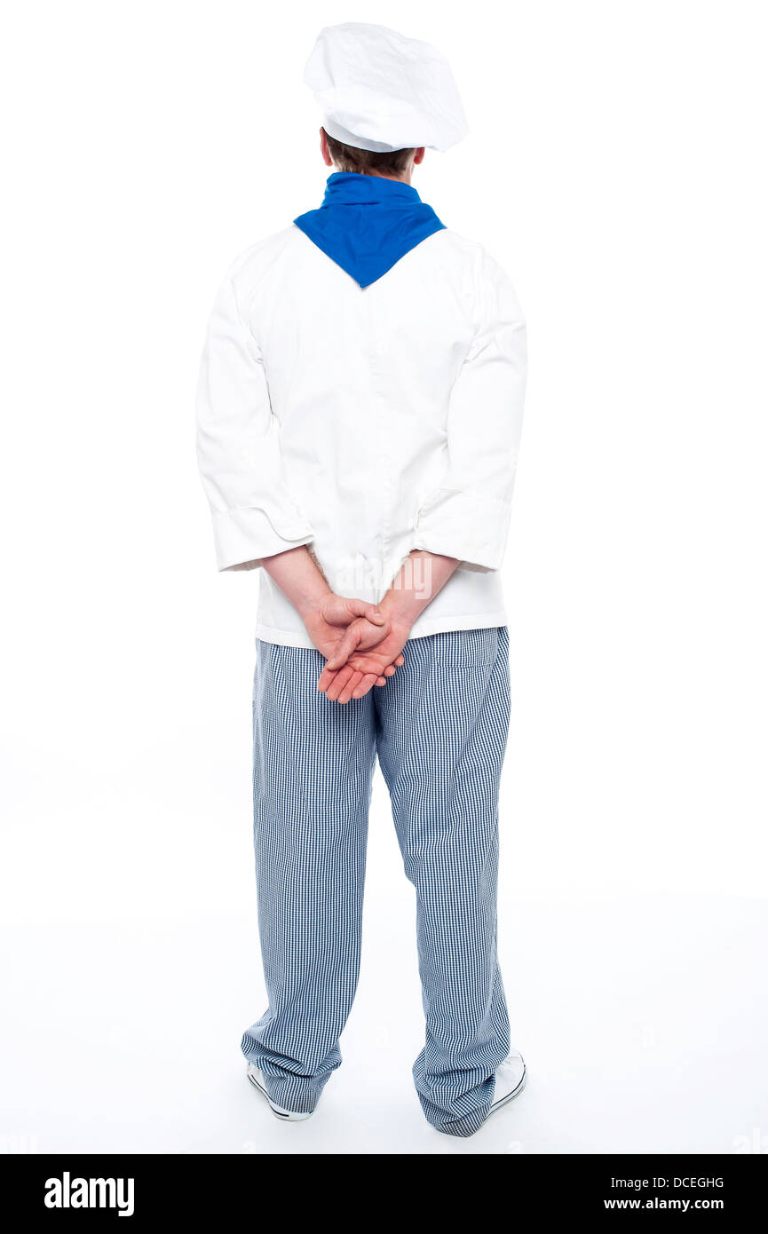 Male chef rear view hi-res stock photography and images - Alamy