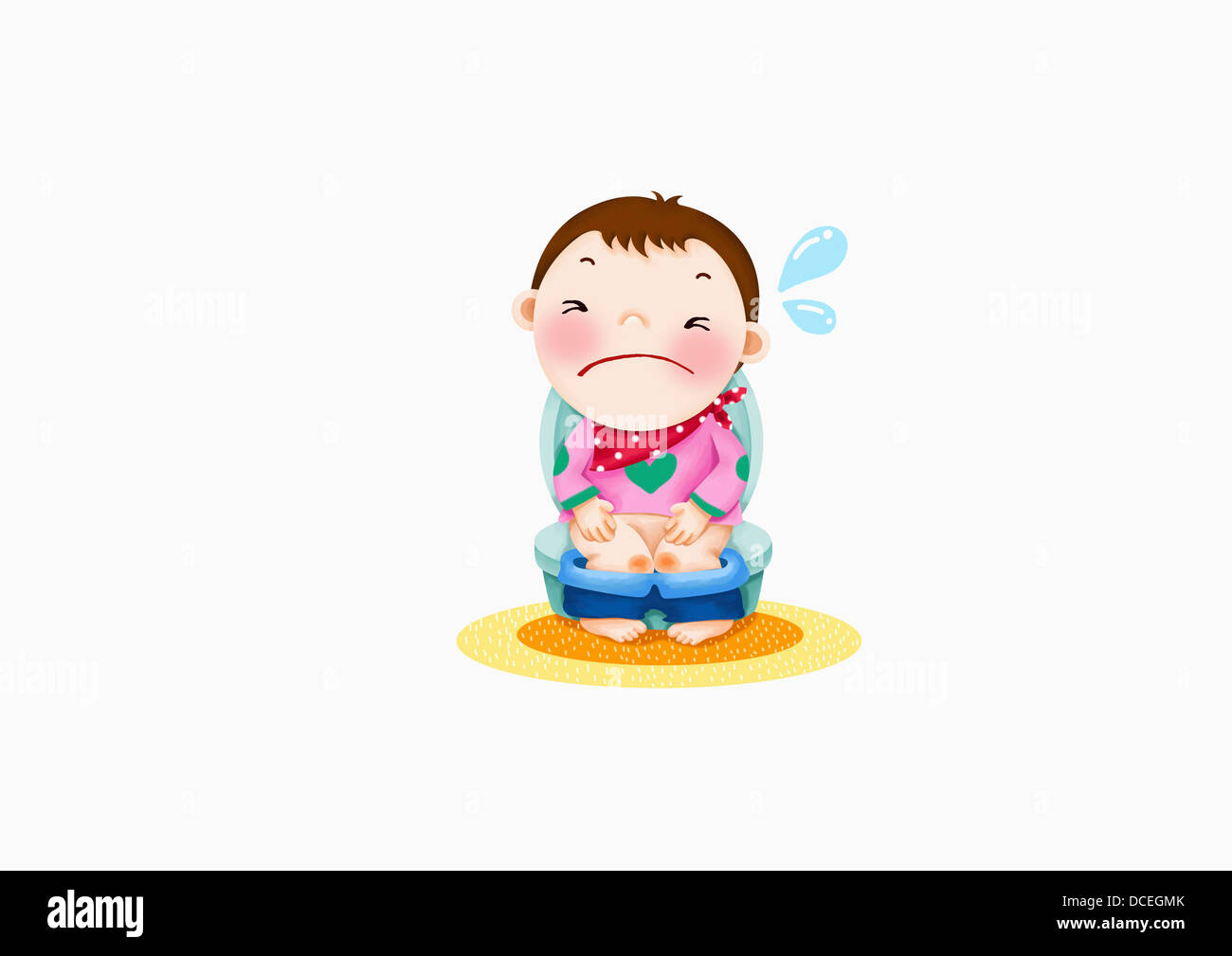 an illustration of a baby crying Stock Photo