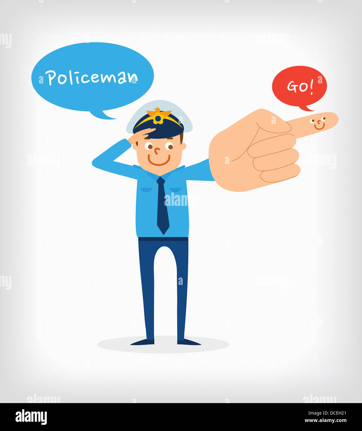 an illustration of a policeman Stock Photo