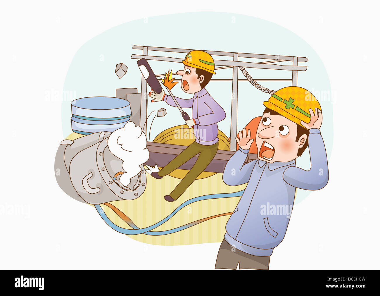 an illustration of a welding accident Stock Photo Alamy