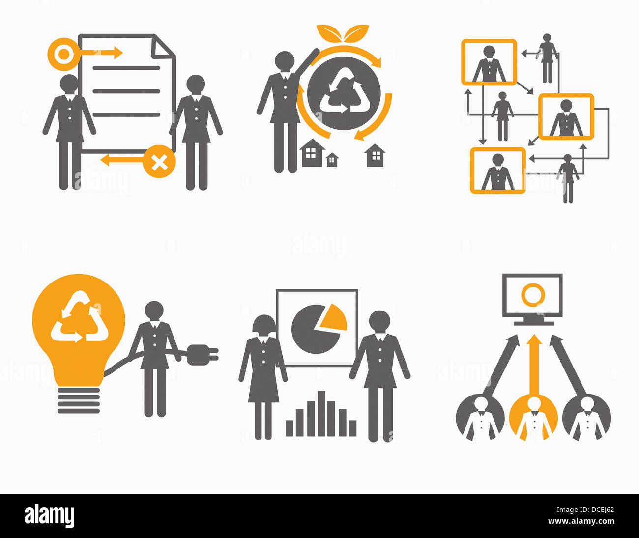 an illustration of icons related to business Stock Photo Alamy