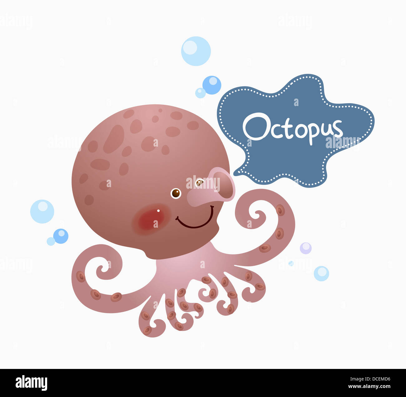 illustration of octopus Stock Photo - Alamy