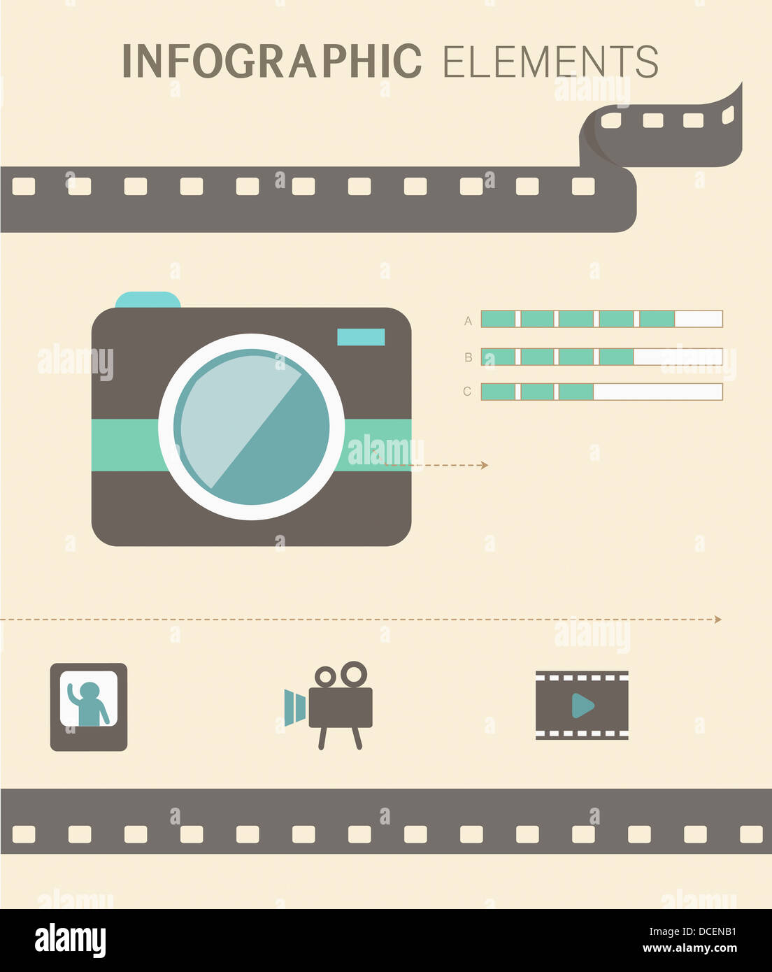 infographic elements of a camera Stock Photo - Alamy