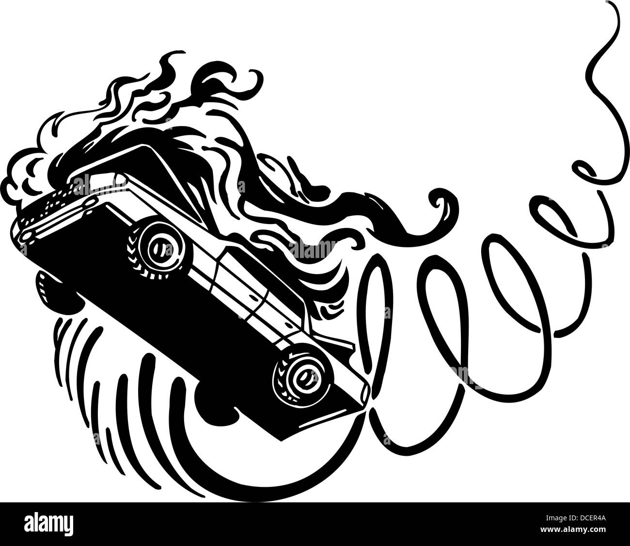 Crash car. Vinyl-ready design Stock Photo - Alamy