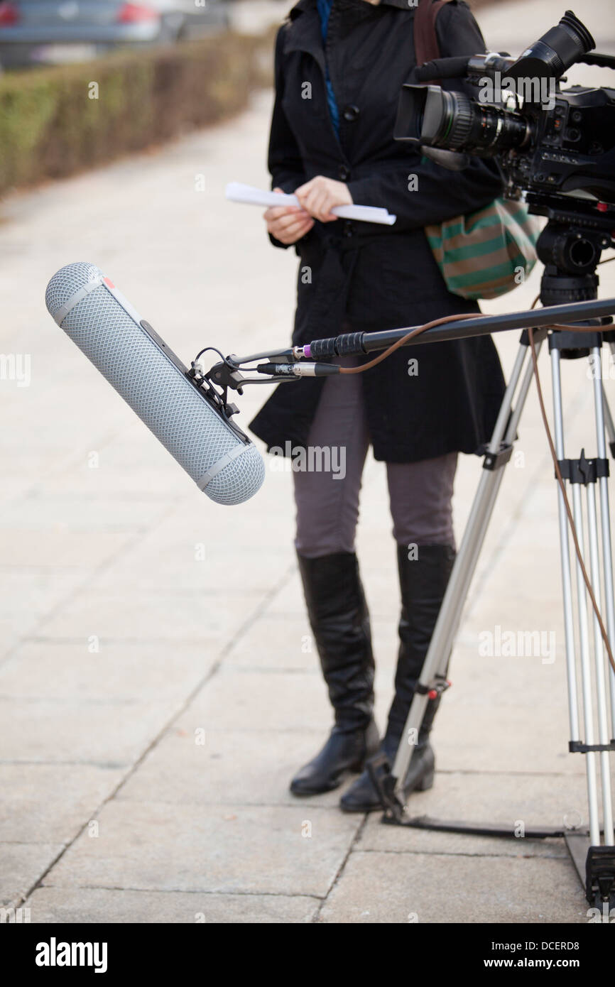 covering an event with a video camera Stock Photo Alamy