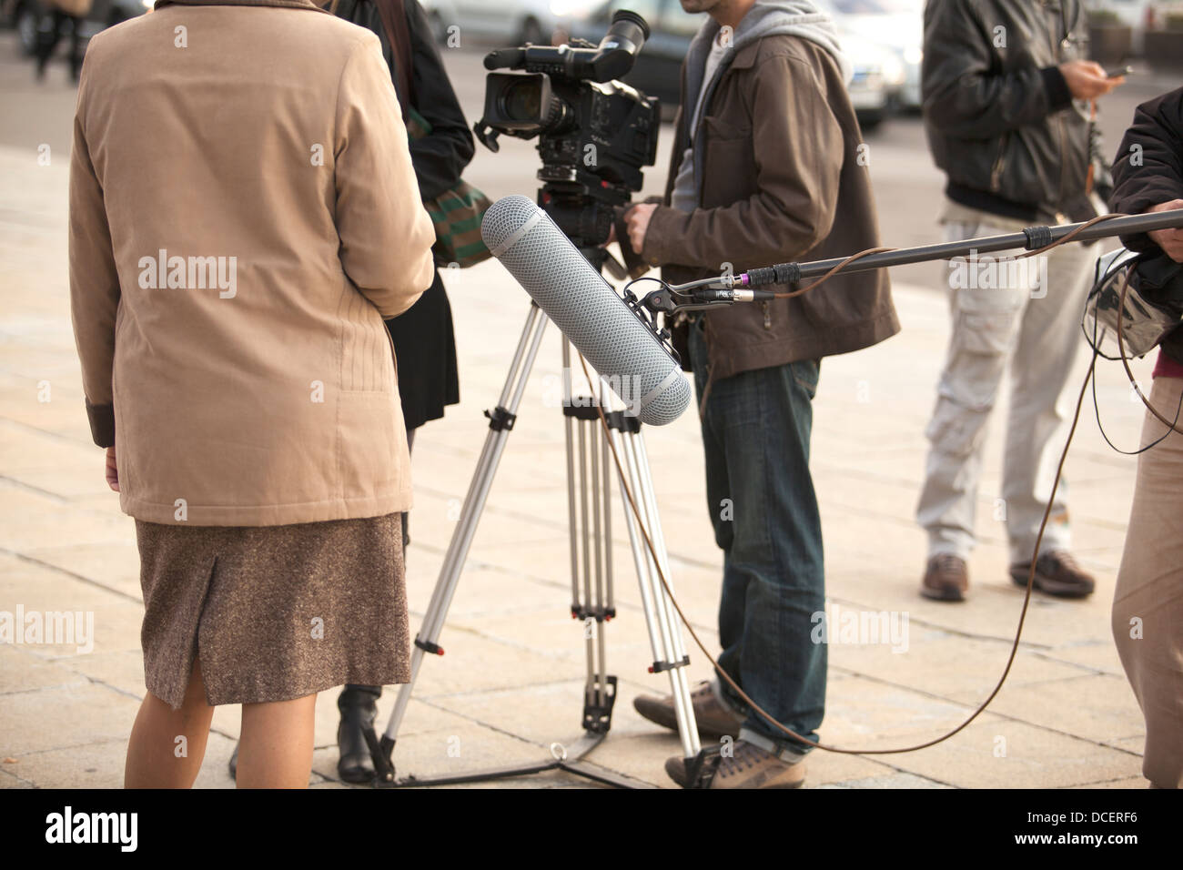 covering an event with a video camera Stock Photo Alamy