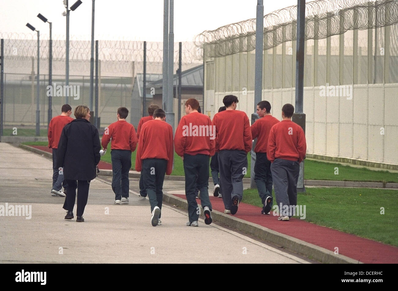Juvenile Young Offenders Section, HM Prison Lancaster Farms male Young Offenders Institution, on the outskirts of Lancaster, UK Stock Photo