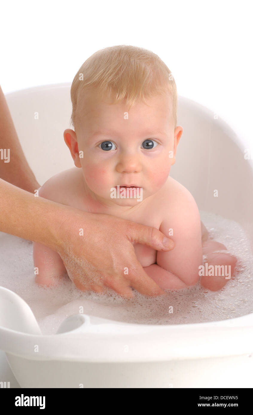 Little boy in a bathtub Stock Photo Alamy
