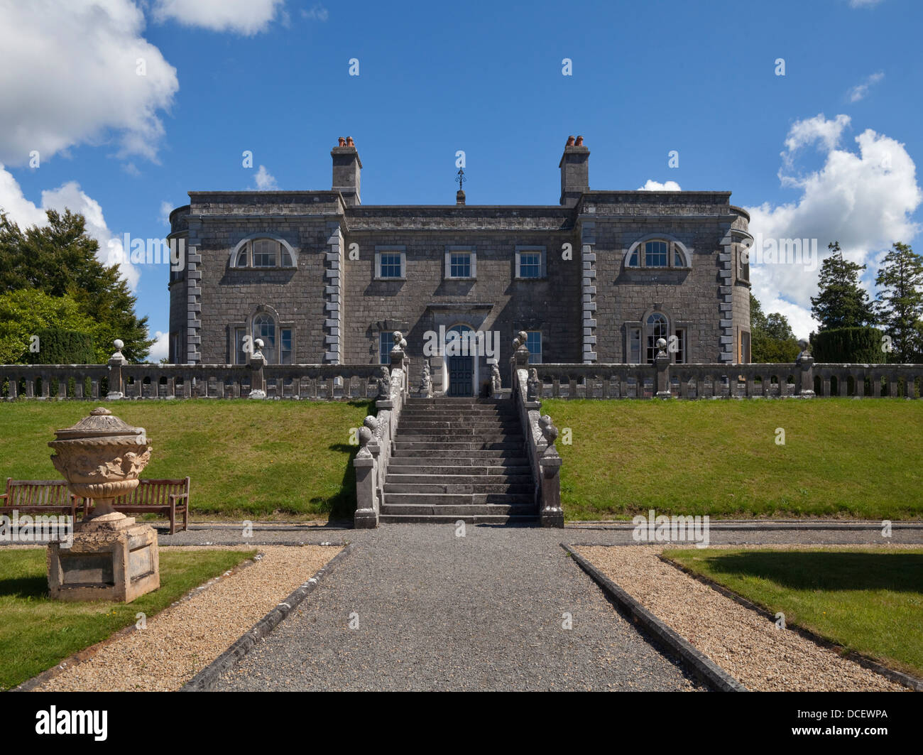 Steps and Terraces, Belvedere House near Mullingar, Built 1740 as a hunting lodge by architect Richard Castle, County Westmeath Stock Photo