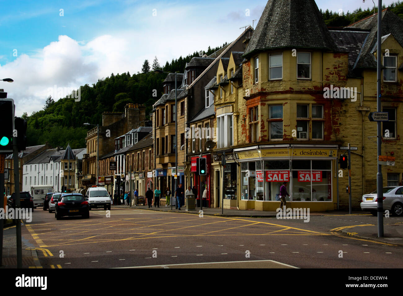 Callander Scotland Main Street Stock Photo 59334664 Alamy